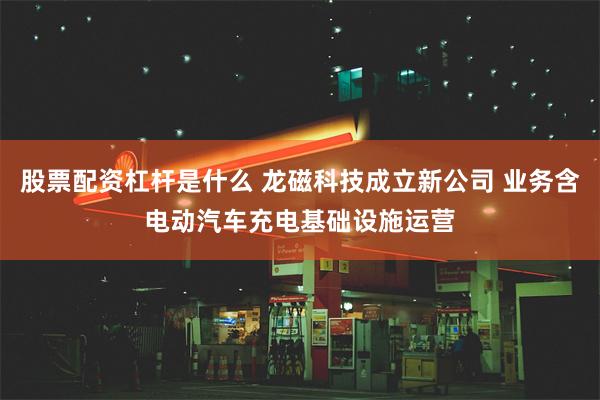 股票配资杠杆是什么 龙磁科技成立新公司 业务含电动汽车充电基础设施运营