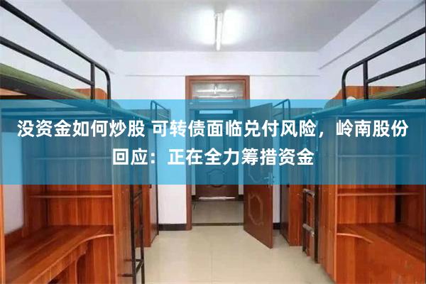 没资金如何炒股 可转债面临兑付风险，岭南股份回应：正在全力筹措资金