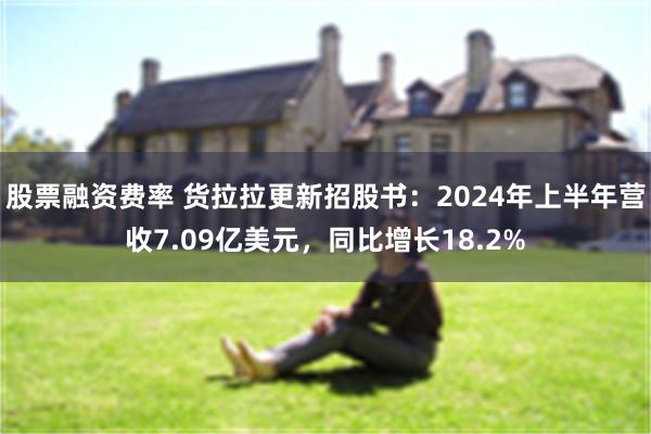 股票融资费率 货拉拉更新招股书：2024年上半年营收7.09亿美元，同比增长18.2%