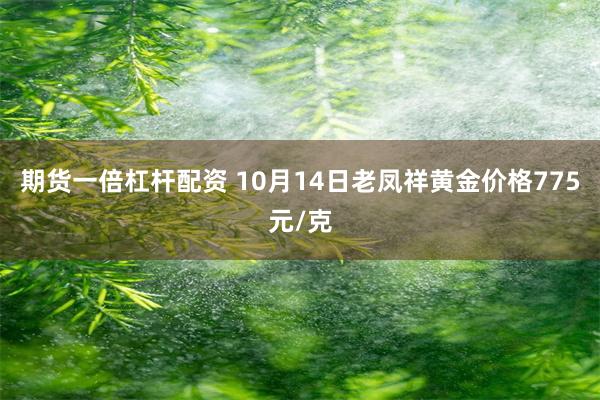 期货一倍杠杆配资 10月14日老凤祥黄金价格775元/克