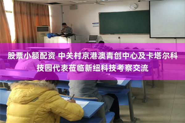 股票小额配资 中关村京港澳青创中心及卡塔尔科技园代表莅临新纽科技考察交流